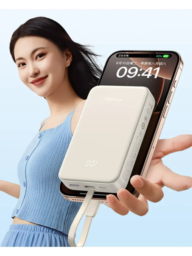 Ugreen PB520 Power Bank 30W Fast Charge 10000mAh White