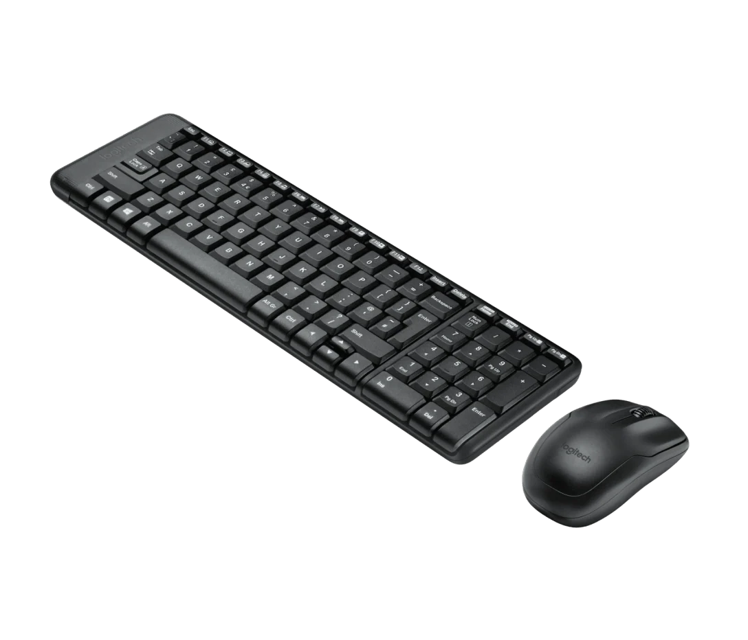 Logitech MK220 Wireless Keyboard and Mouse Combo - Compact Design - 2.4 GHz Reliable Connection - 24-Month Keyboard Battery Life - Black